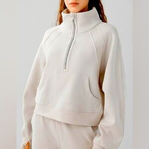 Danskin Women's Cream High-Neck Pullover